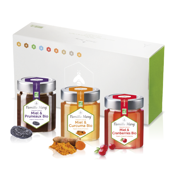 coffret 3 miels bien-être