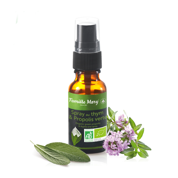 spray au thym et à la propolis verte
