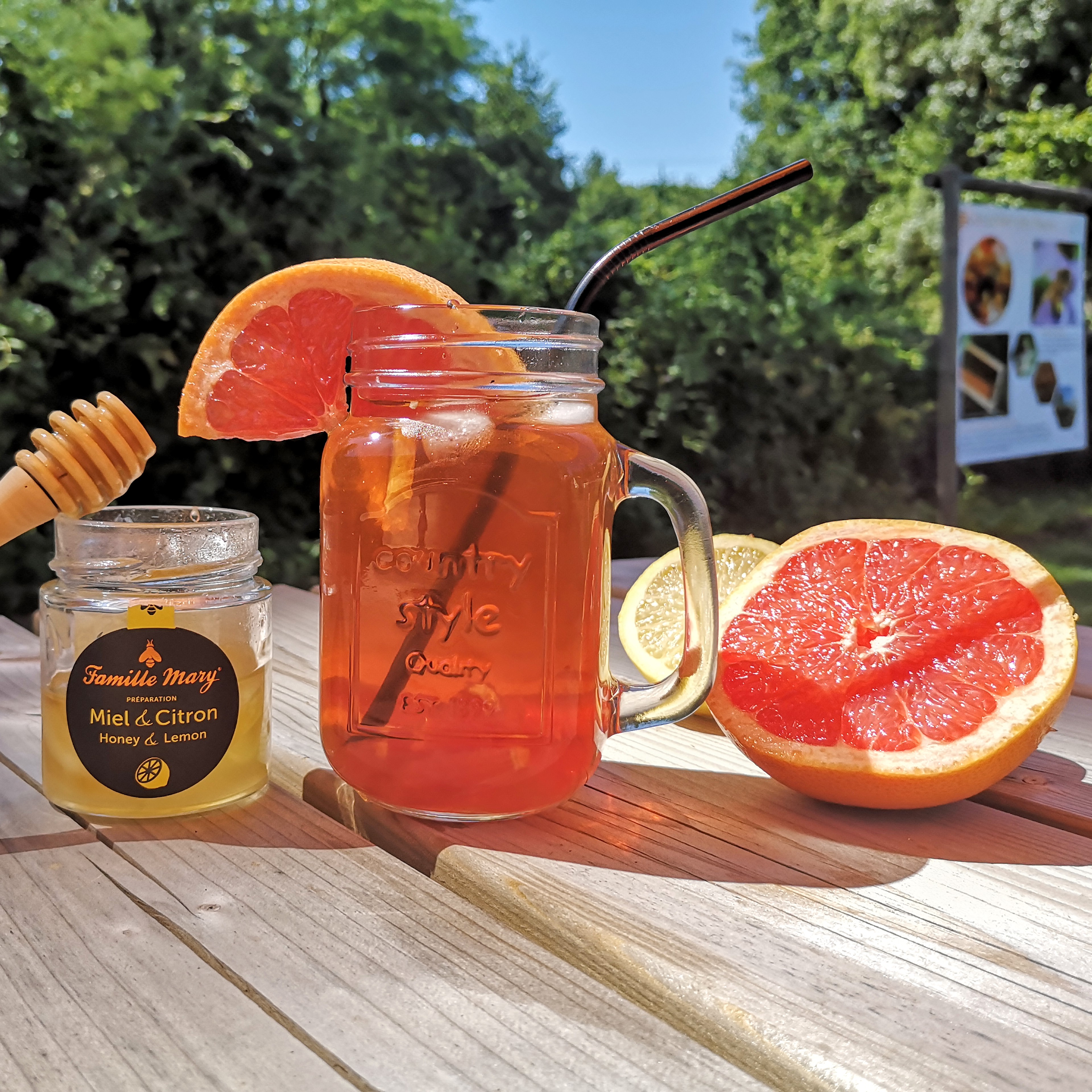 Infusion glacée au Pamplemousse et Citron