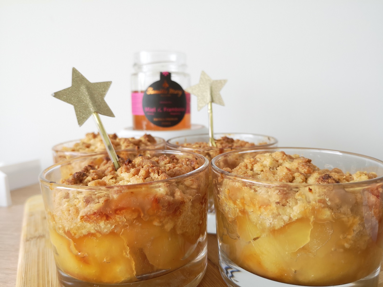 Croustade aux pommes caramélisées au Miel & Framboise