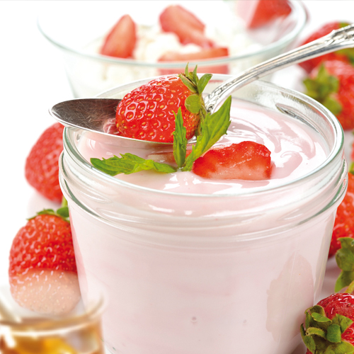 Fromage blanc aux fraises et miel