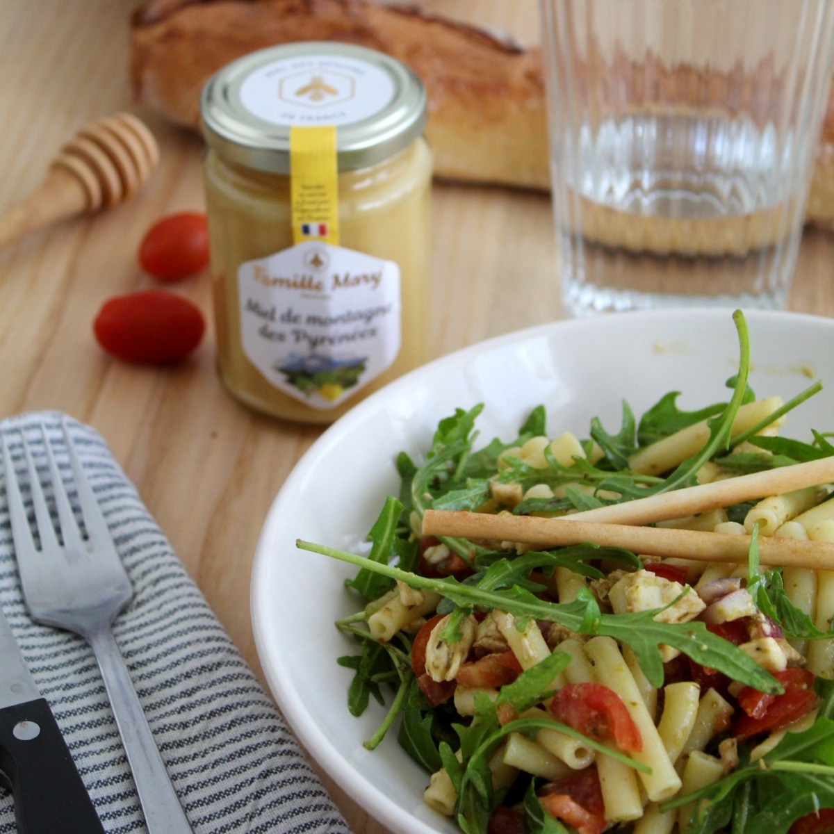 Salade estivale au miel de montagne des Pyrénées