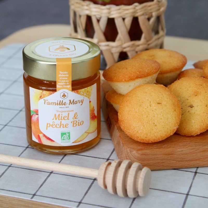 Financiers au Miel & Pêche bio 