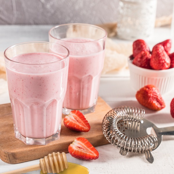 Smoothie fraise, citron & miel