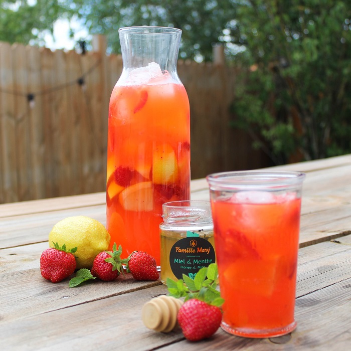 Citronnade citron-fraise et Miel & Menthe