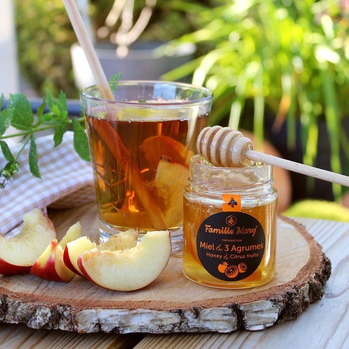 Thé glacé pêche et miel & 3 agrumes