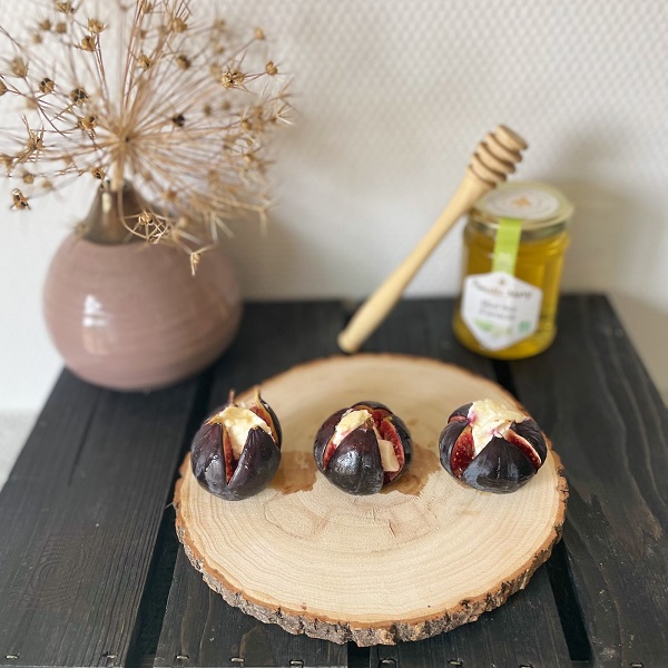 Figues rôties au chèvre et miel
