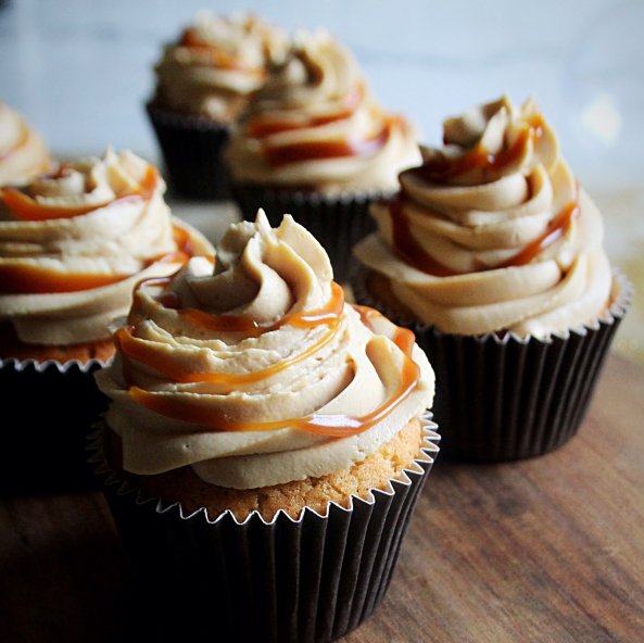 Cupcakes glaçage au caramiel