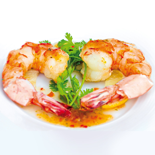 Crevettes poêlées au miel de coriandre