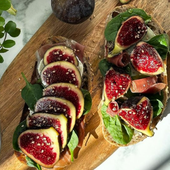 Tartines de chèvre figues et miel