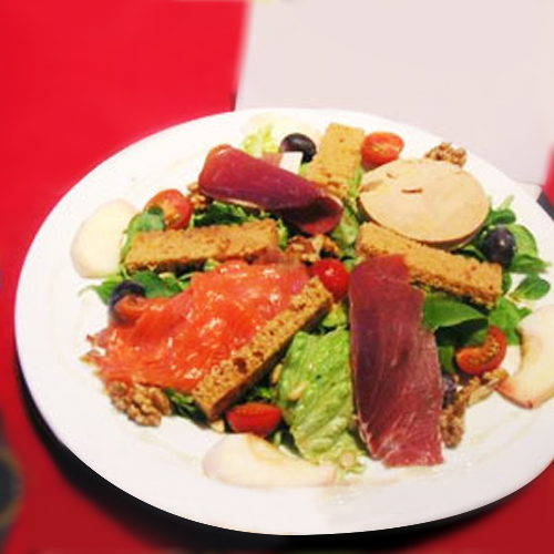 Salade sucrée salée de l'été et son vinaigre de miel